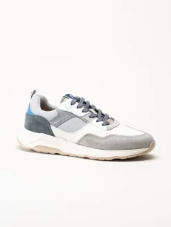 Ambitious - Gråblå sneakers i skinn och mocka