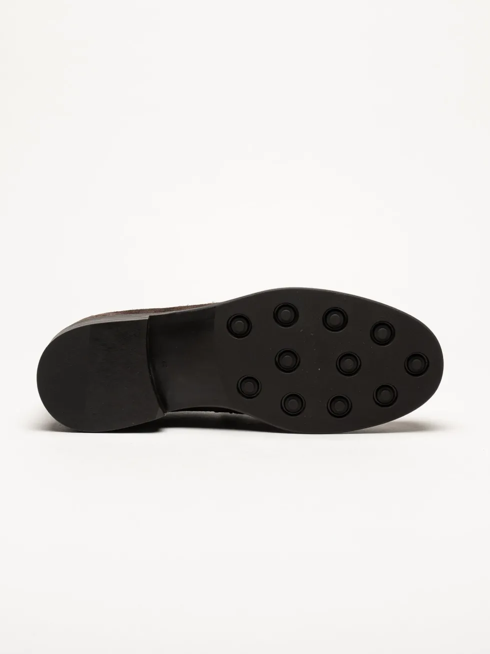 Ambitious - Mörkbruna pennyloafers i mocka