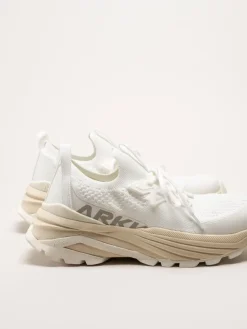 ARKK Copenhagen - Waste Zero Bright White - Vita slip on sneakers i textil