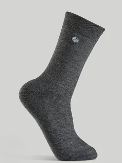 Bambusa - Grå strumpa i merinoull och bambuviskos 1-pack