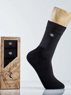 Bambusa - Grå strumpa i merinoull och bambuviskos 1-pack