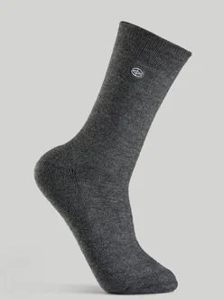 Bambusa - Vit Tennis-socka med två svarta ränder