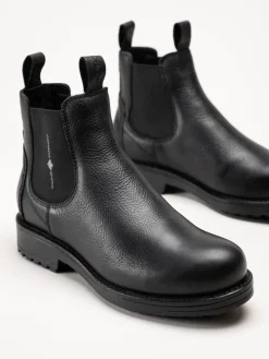 Canada Snow - Dawis - Svarta chelsea boots i skinn