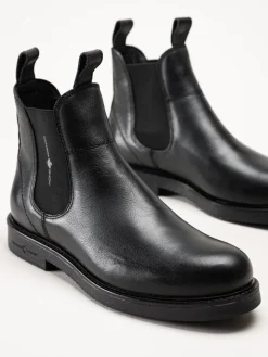 Canada Snow - Mount Marc - Svarta chelsea boots i skinn