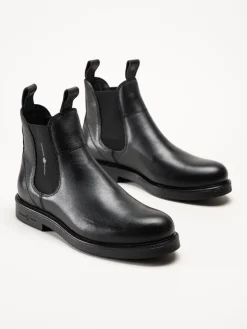Canada Snow - Mount Marc - Svarta chelsea boots i skinn