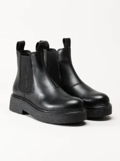 Canada Snow - Mount Vail Lea - Svarta ullfodrade boots i skinn