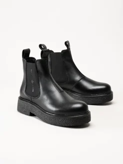 Canada Snow - Mount Vail Lea - Svarta ullfodrade boots i skinn