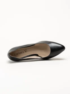 Caprice - Svarta pumps i skinn