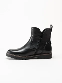 Caprice - Svarta varmfodrade boots i skinn