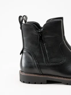 Caprice - Svarta varmfodrade boots i skinn