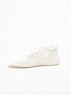 Caprice - Vita broderade sneakers