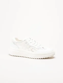 Caprice - Vita broderade sneakers