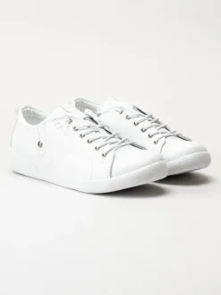 Charlotte of Sweden - Vita sneakers i skinn
