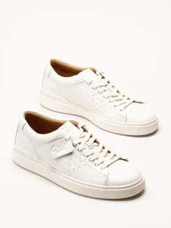 Clarks - Craft Swift - Vita sneakers i skinn