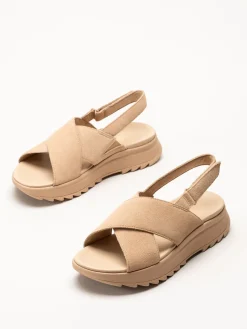 Clarks - Dashlite Wish - Beige sandaler i mocka