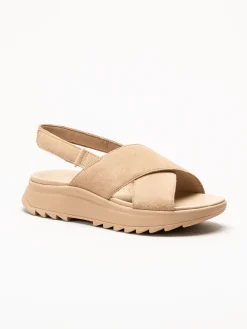 Clarks - Dashlite Wish - Beige sandaler i mocka