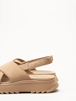 Clarks - Dashlite Wish - Beige sandaler i mocka