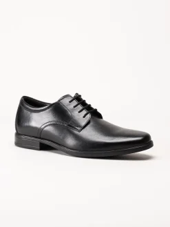 Clarks - Howard Walk - Svarta dressade snörskor i skinn