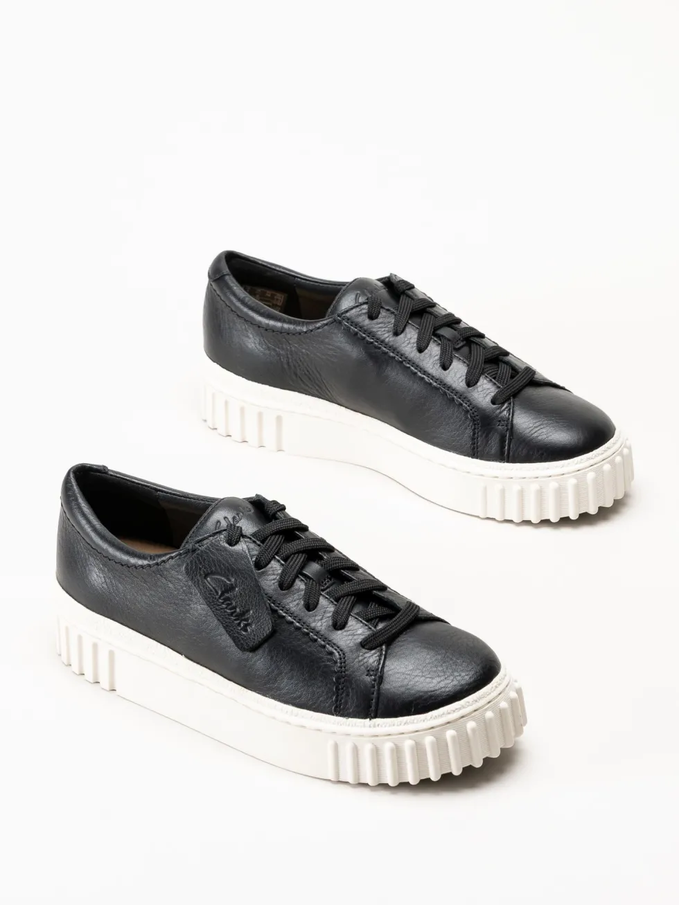 Clarks - Mayhill Walk - Svarta sneakers i skinn