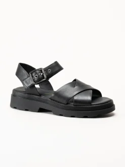 Clarks - Orinoco3 Cross - Svarta sandaler i skinn