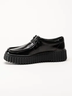 Clarks - Torhill Bee - Svarta snörskor i lack