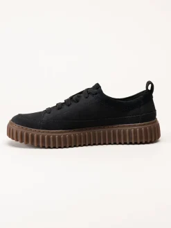 Clarks - Torhill Lace G - Svarta snörskor i nubuck och mocka