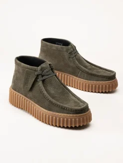 Clarks - Torhill Moss D - Gröna kängor i nubuck