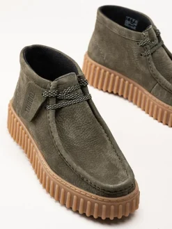 Clarks - Torhill Moss D - Gröna kängor i nubuck