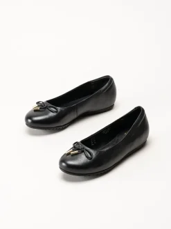 Dasia - Line - Svarta ballerinaskor i skinn
