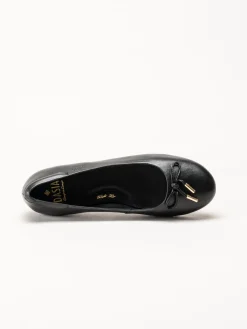 Dasia - Line - Svarta ballerinaskor i skinn