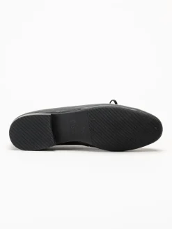 Dasia - Shelly - Svarta loafers i skinn