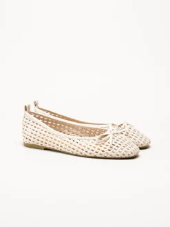 Duffy - Beige flätad ballerinaskor