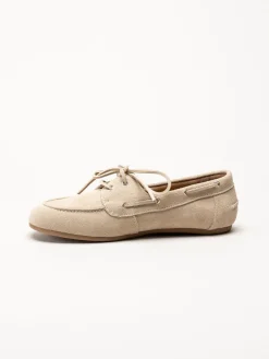 Duffy - Maucini Due - Beige loafers i mocka