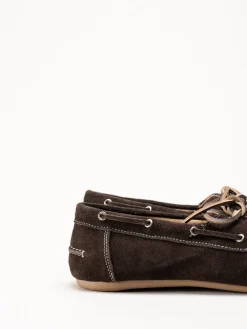 Duffy - Maucini Due - Mörkbruna loafers i mocka