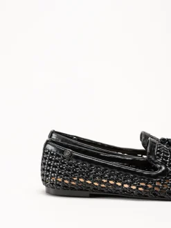 Duffy - Svarta flätade loafers