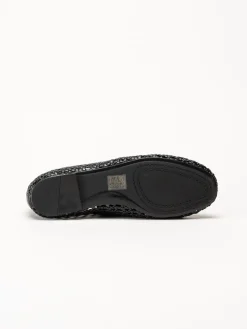 Duffy - Svarta flätade loafers