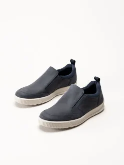 Ecco - Byway M Slip-On - Mörkblå slip on skor
