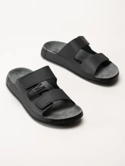 Ecco - Cozmo M Slide - Svarta slip in sandaler i skinn