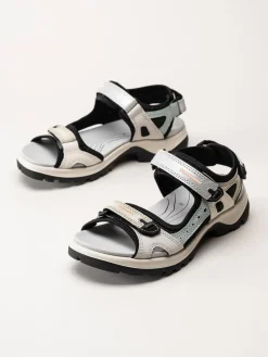 Ecco - Ecco Offroad Yucatan W - Ljusgrå multifärgade vandringssandaler i nubuck