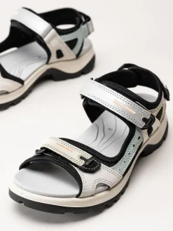 Ecco - Ecco Offroad Yucatan W - Ljusgrå multifärgade vandringssandaler i nubuck