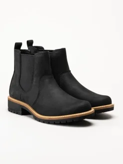 Ecco - Elaina - Svarta chelsea boots i oljad nubuck
