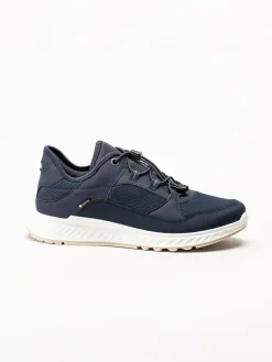 Ecco - Exostride W Low Gtx - Mörkblå sneakers i mesh