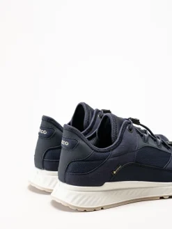 Ecco - Exostride W Low Gtx - Mörkblå sneakers i mesh