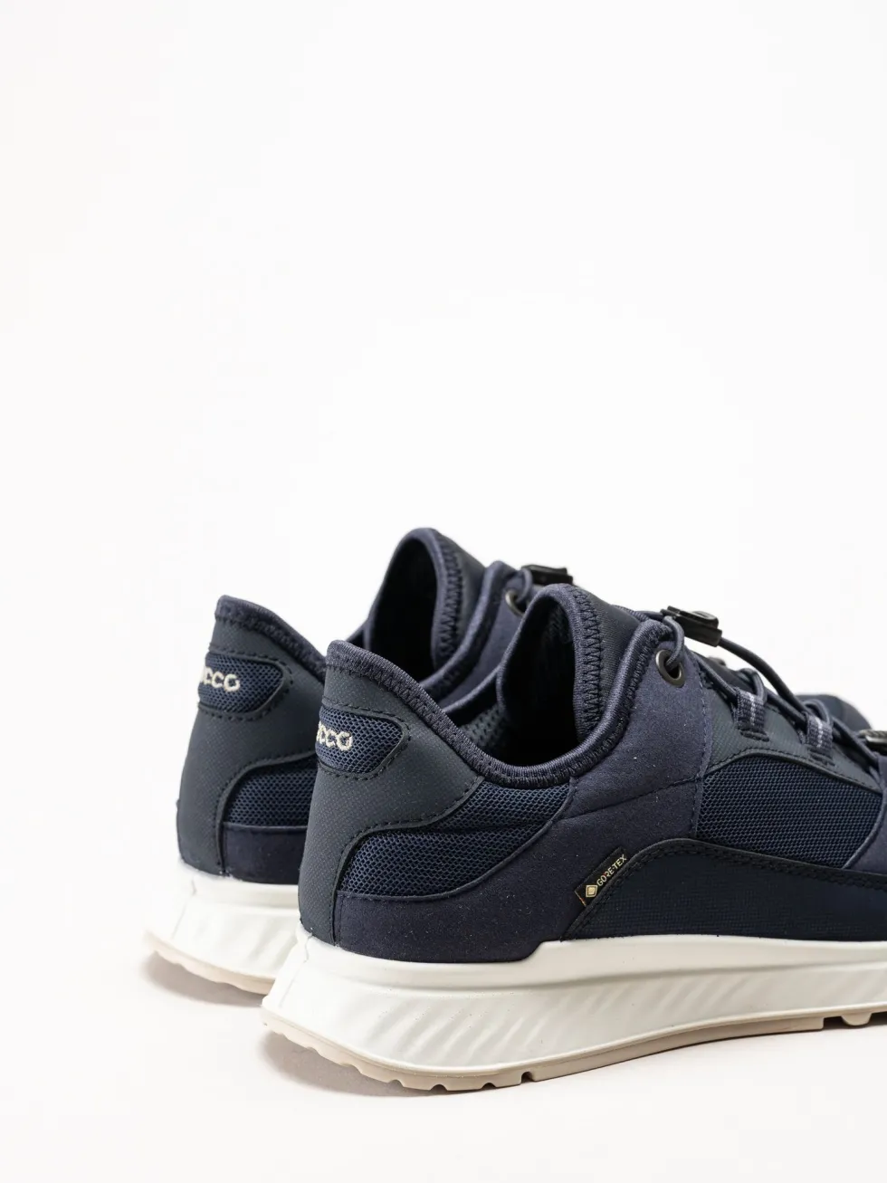 Ecco - Exostride W Low Gtx - Mörkblå sneakers i mesh