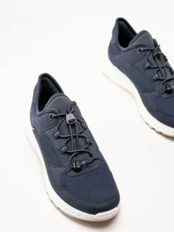 Ecco - Exostride W Low Gtx - Mörkblå sneakers i mesh