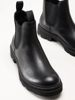 Ecco - Grainer Chelsea - Svarta chelsea boots i skinn
