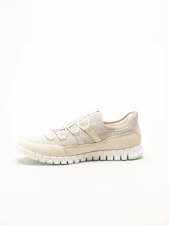 Ecco - Gruuv Lite W Tex sneaker - Beige sneakers i mesh