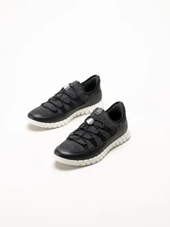Ecco - Gruuv Lite W Tex sneaker - Svarta sneakers i mesh