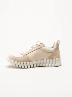 Ecco - Gruuv W Side Zip Lace - Ljusrosa sneakers i nubuck