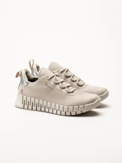 Ecco - Gruuv W Sneaker Lea GTX - Beige sneakers i nubuck